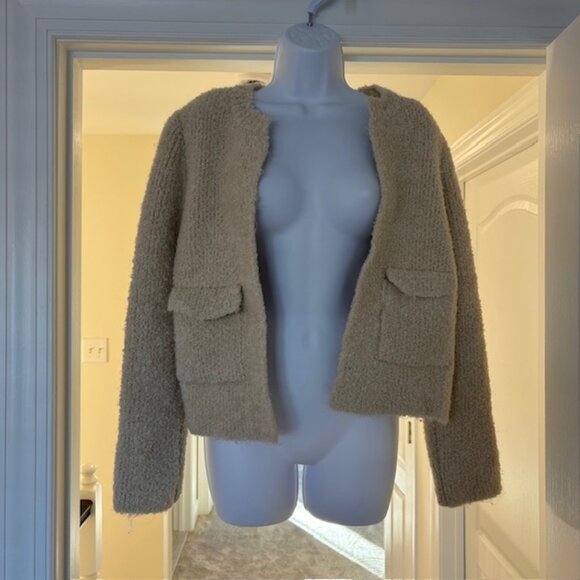 ZARA Textured Cropped Jacket – Size Small - Picture 3 of 5